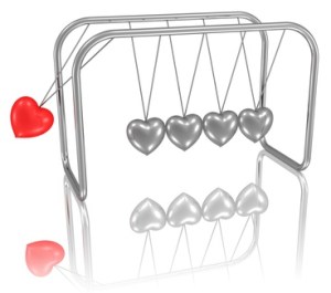 Mobile mit Herzen - der Ansto zur Liebe, Partnerschaft